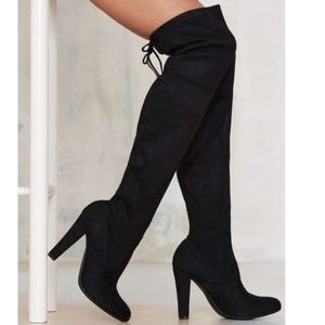 SOLD ✅ Steve Madden “Gorgeous” Black High Boots